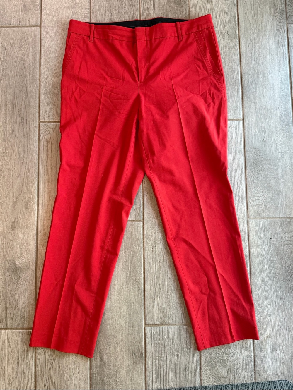 Gucci Red and Black Tailored Trousers